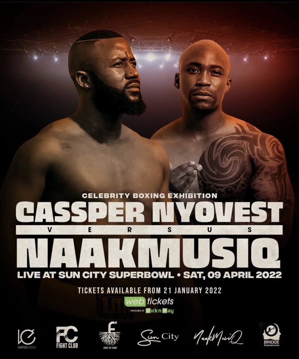 PressPlaySA's tweet photo. Cass, Entlik this is a good new year motivation for people to train hard for 12wks like they the ones preparing for the fight, make every exhibition match a lifestyle, let’s Go!! O tla mpatela later akere 😉🥊 #12WksWithCassAndNaak #CassperVsNaakMusiq @casspernyovest @NaakMusiQ https://t.co/yF2zm0knYX