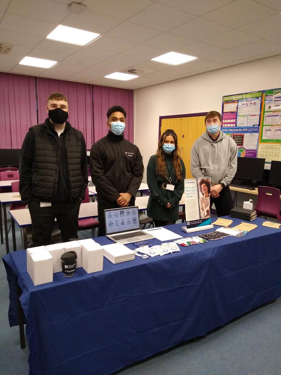 We are ready and set up at <a href="/qmcollege/">Queen Mary's College</a>] to chat to parents and students about our apprenticeship programme!

We look forward to meeting you all!

#TechDataUK #Apprenticeships #QMC #Students