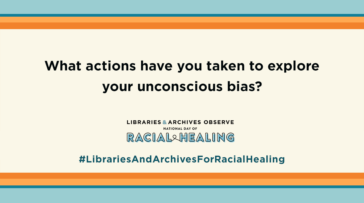 ALALibrary's tweet image. On this National Day of Racial Healing, make time for some reflection and learning. These Healing Hour resources on the @archivists_org website are a great place to start. bit.ly/3nBCE5u
 #HowWeHeal #LibrariesAndArchivesForRacialHealing