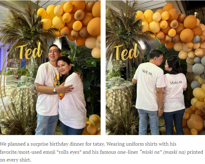 CharDei0203's tweet photo. Gusto ko lang mag-comment bhie, @mainedcm Hindi mukhang 60 si Tay Ted sa true lang bhie, promise baby face siya talaga ang hirap maniwala, mukhang 50's lang eh.. Pakisabi nlang 'pagnabasa mo po @macmendoza75 🥺🤧 Salamat po 😊 #MidNightThinking 
#ALDUBatADNOurSake https://t.co/vxlej6PKII