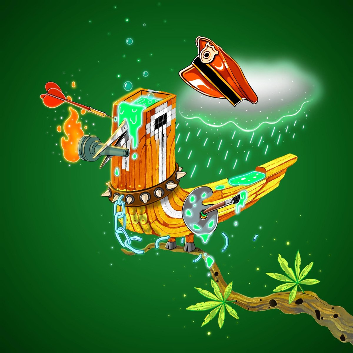 Aref_Niazi's tweet photo. "Acidic Bolbol 03" 🧪🪶💚
Thanks to ALL for generously sharing their ideas:
@yasin_farokhi 
@charminemz 
@DchFaty 
@NaimePakniyat 
@KnftMatarsa 
@Mohamma67176755 
@ElhamJafari58 
@AghaeeMariam 
@_aliesi 

#colbol #acidicbolbol #nftcollectors #NFTCommumity 
@opensea @BolbolTheBird https://t.co/dgLQ5JOKQ6