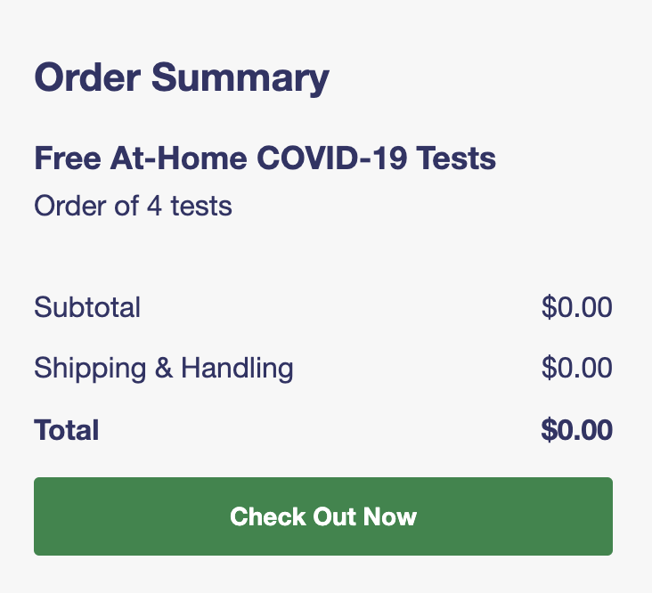 OfficialJoelF's tweet photo. The government site to order your 4 FREE COVID at-home tests is LIVE (a day early). Free shipping. 100% free.

Link: https://t.co/0jg9LqgxFf https://t.co/SpK4JcLpWw