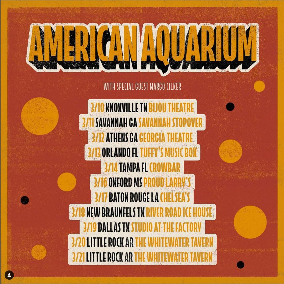 JUST ANNOUNCED: #AmericanAquarium 3/14! 
Doors - 8PM. Tickets:  venuepilot.co/events/51201/o…