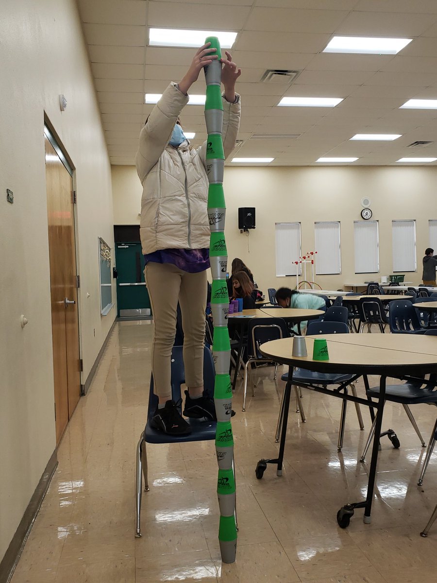 FHPanthersPE's tweet photo. Cold day activity. Cup stacking. Patience, perseverance and a steady hand https://t.co/WDD7Rbtp2z