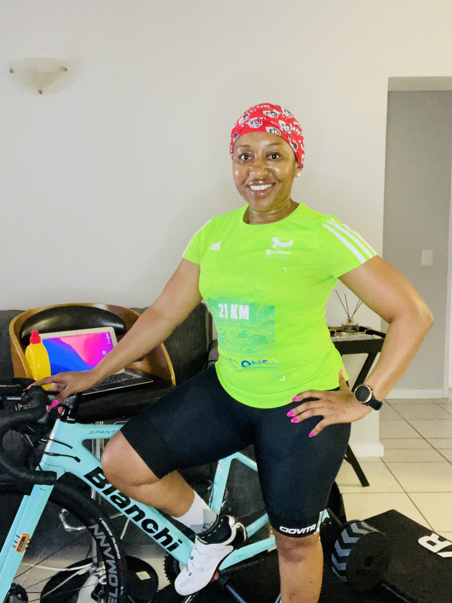 Devandy10's tweet image. Reunited with my beauty Miko 🥰🚴🏽‍♀️ I was huffing and puffing at the back @Vitality_SA Meet-up 😄🔥

Birthday blessings to you my gorgeous friend and sister @TebohoZidane 🥂🎂♥️🎉

#CyclingWithTumiSole
#IPaintedMyRide @Paint_FunRace 
#CTCTraining 🚴🏽‍♀️💪🏽