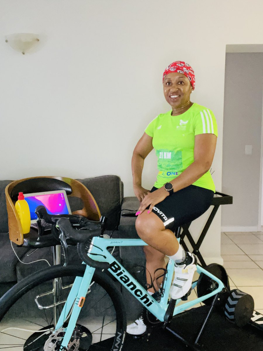 Devandy10's tweet image. Reunited with my beauty Miko 🥰🚴🏽‍♀️ I was huffing and puffing at the back @Vitality_SA Meet-up 😄🔥

Birthday blessings to you my gorgeous friend and sister @TebohoZidane 🥂🎂♥️🎉

#CyclingWithTumiSole
#IPaintedMyRide @Paint_FunRace 
#CTCTraining 🚴🏽‍♀️💪🏽