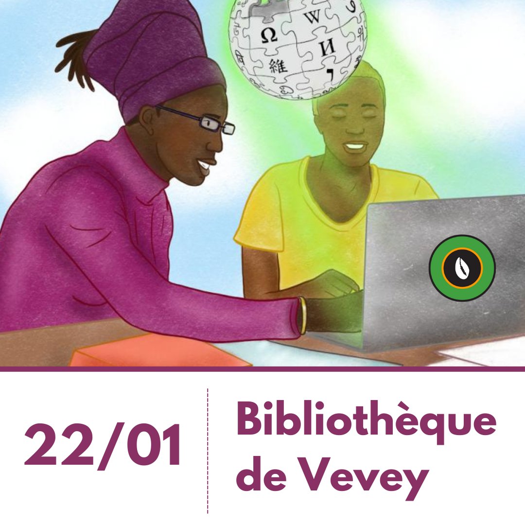 PROCHAIN ATELIER:
Samedi 22 janvier 2022 de 13h à 17h
Avec Ivonne Gonzalez et Gala Mayi-Miranda
(entrée libre et sur inscription)

&gt;&gt; Garderie pour les parents wikipédien•ne•s sur place!

Avec la collaboration de Wikimedia
Plus d'info: bit.ly/3AelYpU

#NoircirWikipédia