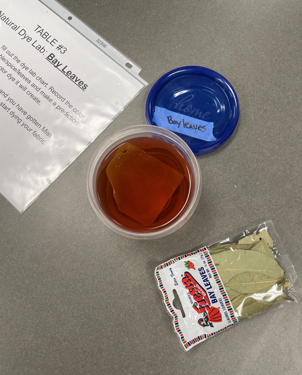 miss_mcquary's tweet photo. Learning all about naturally derived dye in Fashion 1 today!! We changed the PH of cabbage juice to make 3 colors and found that dye color is different from the plants and spices #scienceinfashion #fashiondesign @KISD_CTE https://t.co/UQcnEf26jV