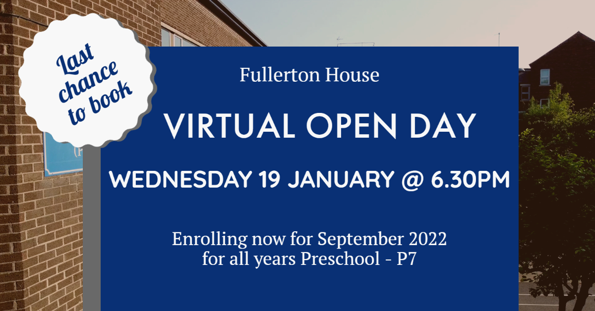 methodyprep's tweet photo. Last chance to book for our Virtual Open Evening tomorrow at 6.30pm. Find out more about our admissions for September 2022 for all years Preschool โ P7.
Book your place now: https://t.co/3rnJvtOuCo
#fullertonhouse #prepschool #primaryplaces https://t.co/HFipiQ55Nz