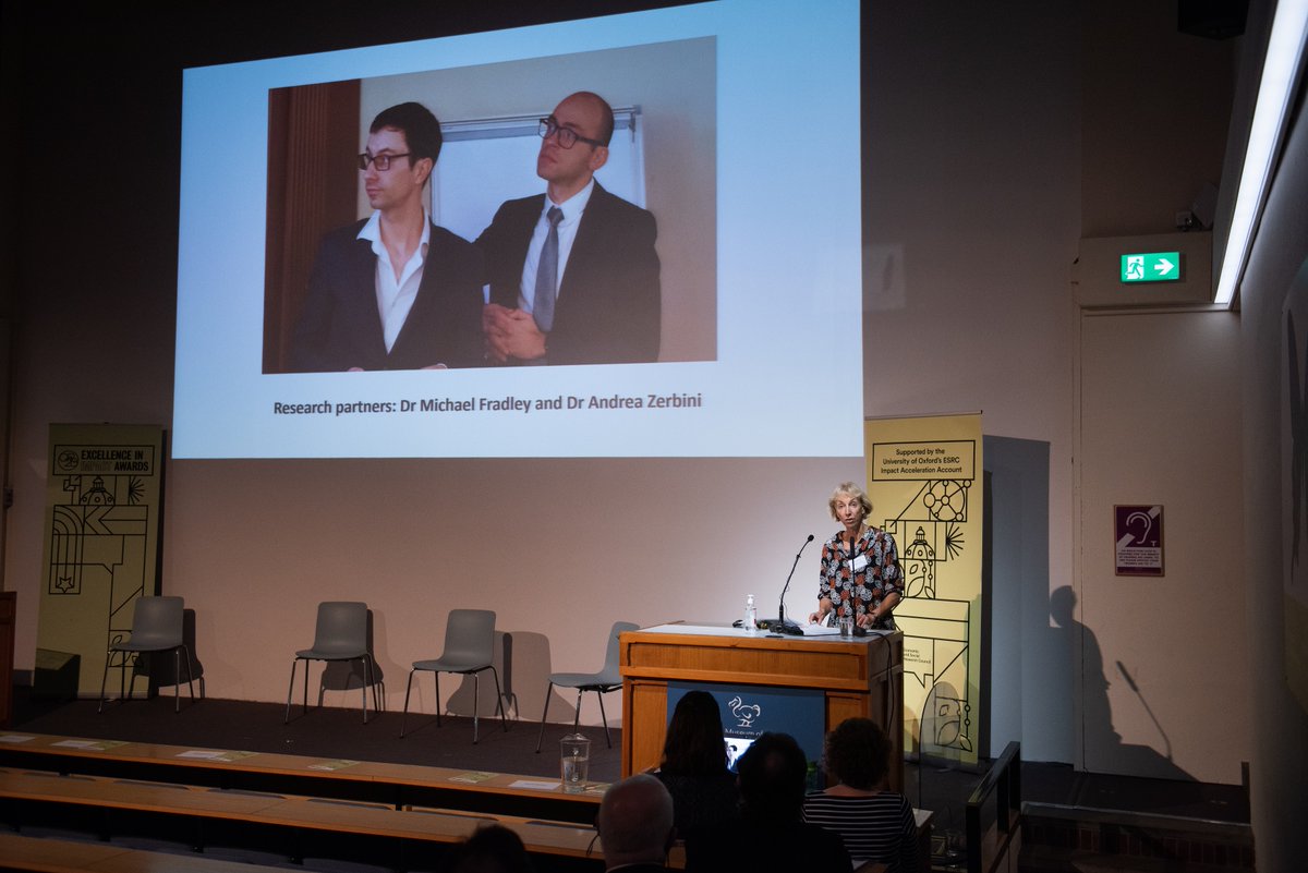 OxEngage's tweet photo. The achievements & impact of @michael_fradley & Dr Andrea Zerbini in pushing forward reform of satellite imagery restrictions over Israel & the Occupied Palestinian Territories were recognised at @oxsocsciโs recent @ESRC IAA #O2RBImpactAwards ๐ https://t.co/T4WvsoHU5k https://t.co/7LdnErrKGT