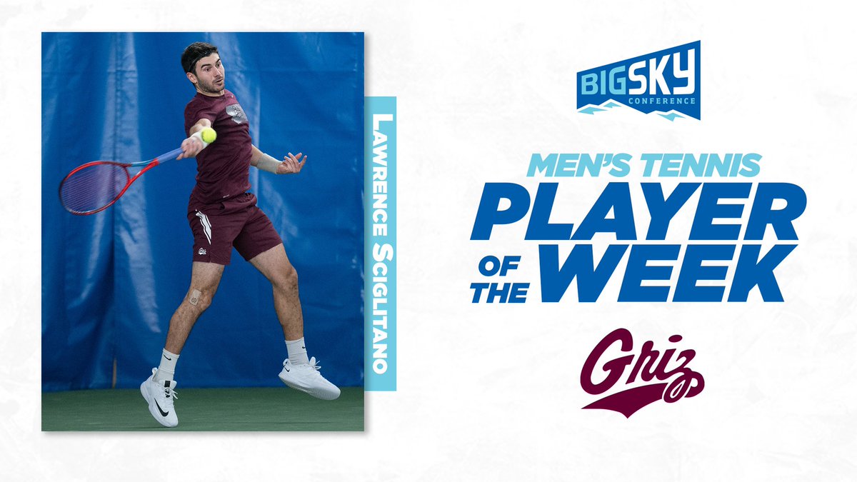 Montana’s Lawrence Sciglitano earns the first #BigSkyTennis Player of the Week honor of 2022‼️

The junior went undefeated in singles and doubles play for <a href="/MontanaGrizMTEN/">Montana Griz Men's Tennis 🎾</a> this past weekend 👀 

#ExperienceElevated