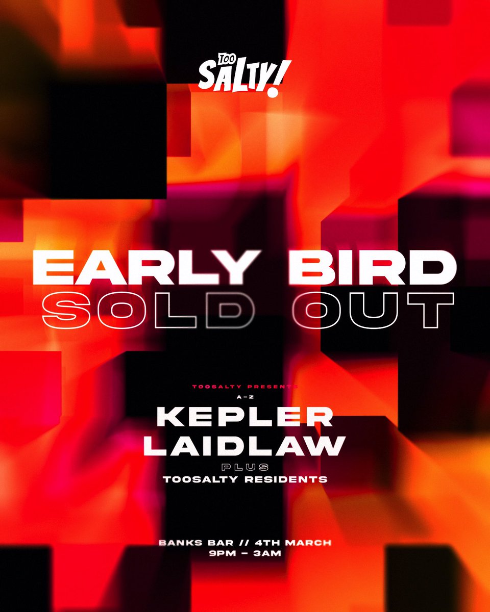 Early bird tickets have flown out! Secure your ticket on the link below 🎫

ra.co/events/1494232