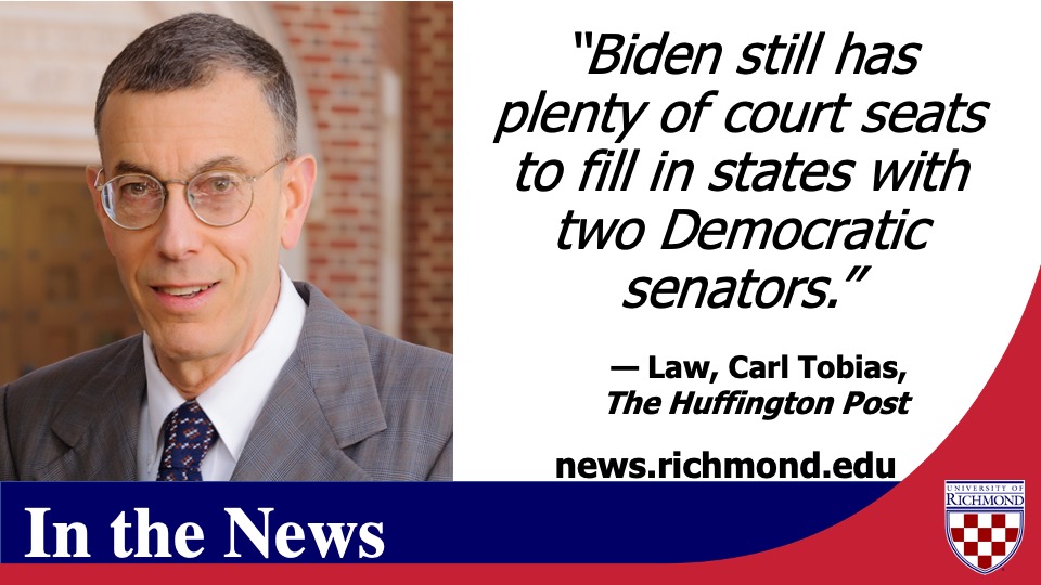 #ICYMI: @URLawSchool Professor Carl Tobias is quoted in this @HuffPost piece on #Biden judge confirmations. https://t.co/6hidTveDVE https://t.co/AMRUoMpzj3
