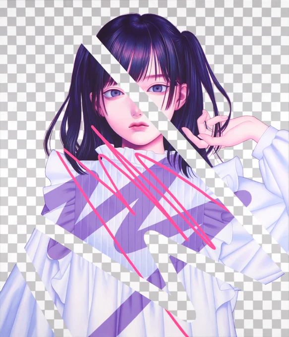 キャンバスにアクリル絵の具 