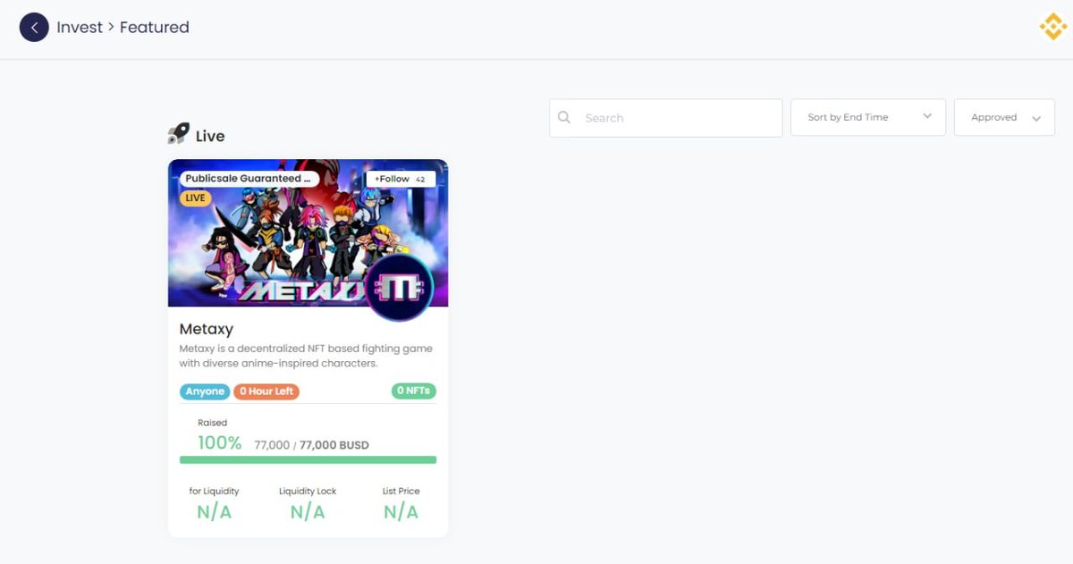 MetaxyMXY's tweet photo. 🔥🔥Metaxy IDO on DAOLaunch: SOLD OUT ALERT🔥🔥

💥💥Just before the Guaranteed Round ends, $MXY is OFFICIALLY SOLD OUT on DAOLaunch to our amazement!!!🤩🤩

👉There's still chance to become one of the first $MXY holders in the upcoming FCFS round of Metaxy IDO on DAOLaunch. https://t.co/5IJiZrDno2