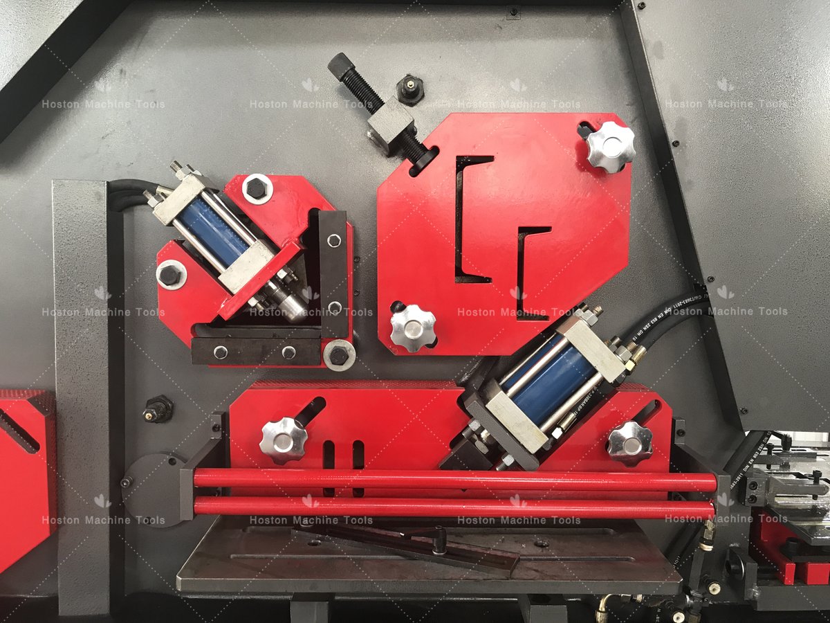 Multi purpose machine-- Hoston Hydraulic Ironworker.✨🔥
Using hydraulic transmission. It is currently latest multi-functional united🔗 punching machine products in China, can plate steel, square steel, round steel, angle steel, channel steel, I-beam to cut, punch.⚙