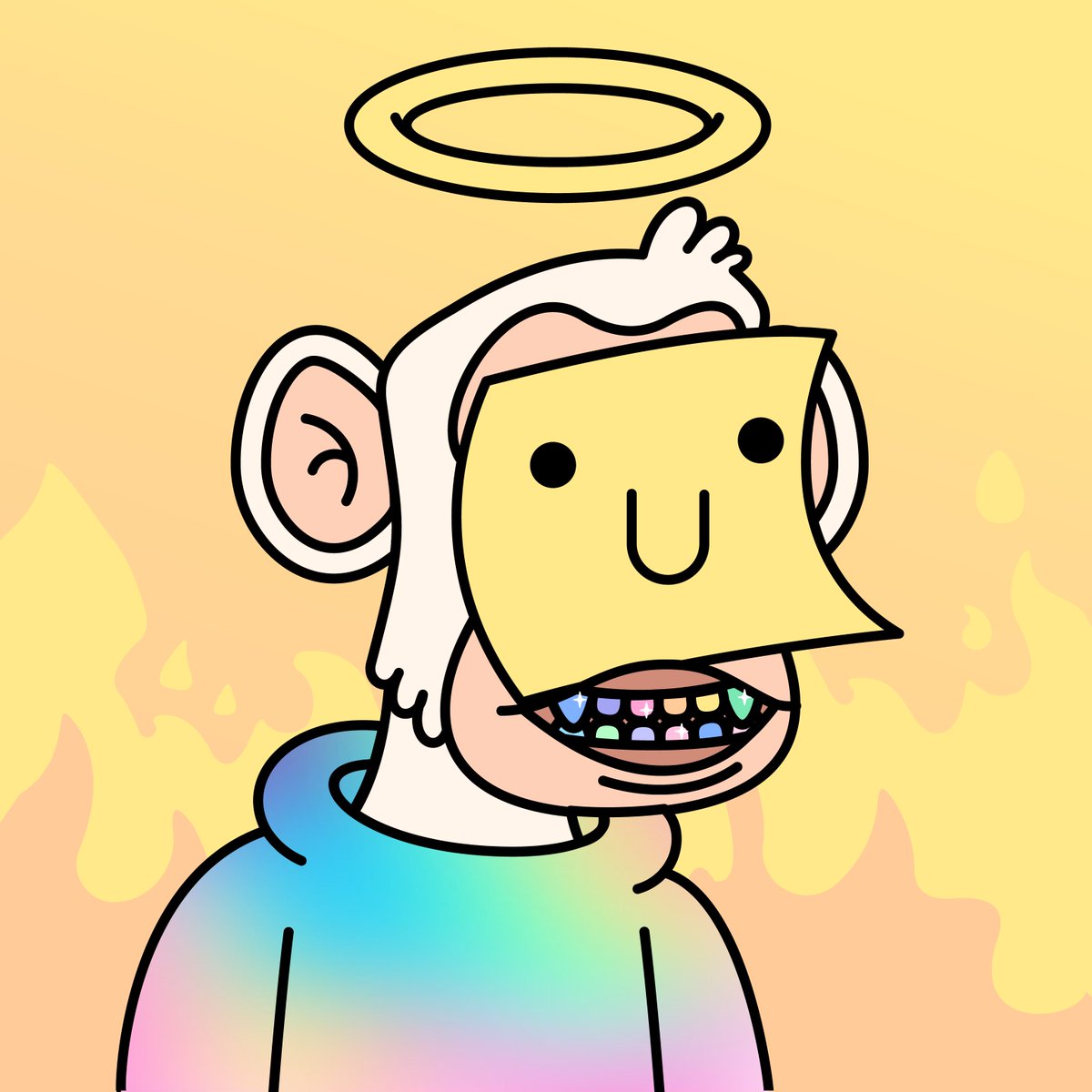 jellyjellytelly's tweet photo. me colourful ape revealed. this is neat #Colorfulapeclub #NFTs @ColorfulApeClub https://t.co/xFSyUaJhq8