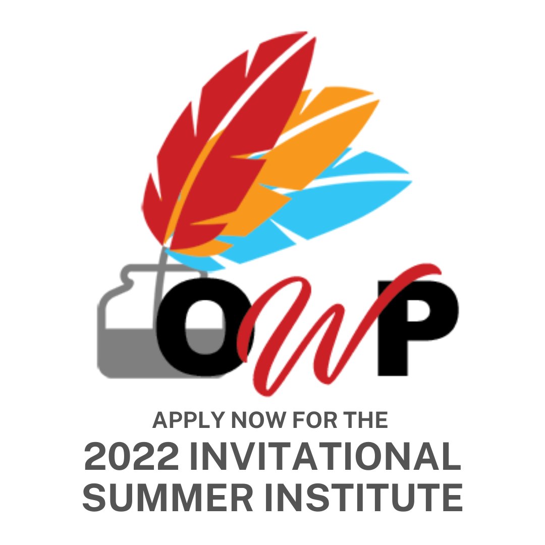 OKWP_OU's tweet photo. Applications are now being accepted for the 2022 Oklahoma Writing Project Invitational Summer Institute. Are you ready to participate? Just fill out our form! https://t.co/Bm9mpRJlmc #oklaed https://t.co/Iu4eWdMDiL
