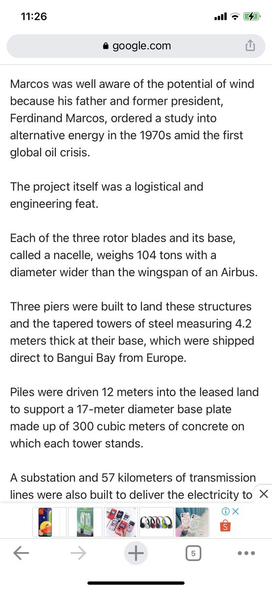 TheEdge202111's tweet photo. @casey_jones2022 @beckymaryaguila @GilbertCRemulla Ayan oh FM ordered to study alternative energy in the 1970’s. So he was aware and it’s part of his father’s idea and he pushed for that. Take note Windmills were established in Ilocos Norte the first in South East Asia! https://t.co/4jx2G6n9Z1 https://t.co/O0sWdEog8C