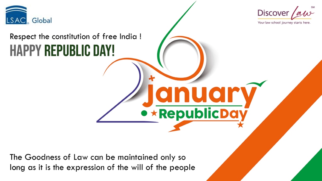 DiscoverLawIn's tweet photo. Let the only thing prevail today be peace and love for our fellow Indians. Happy Republic Day’! https://t.co/D15A3m9vGt