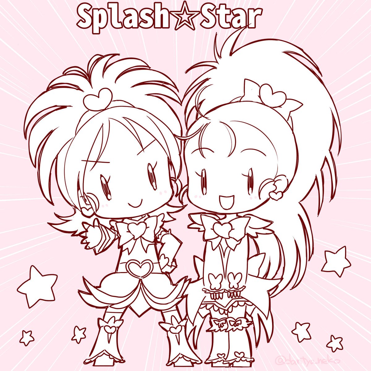 ワンドロで二人描くと 大忙しになるやつ
#女の子二人のイラストを貼る見た人もやる 