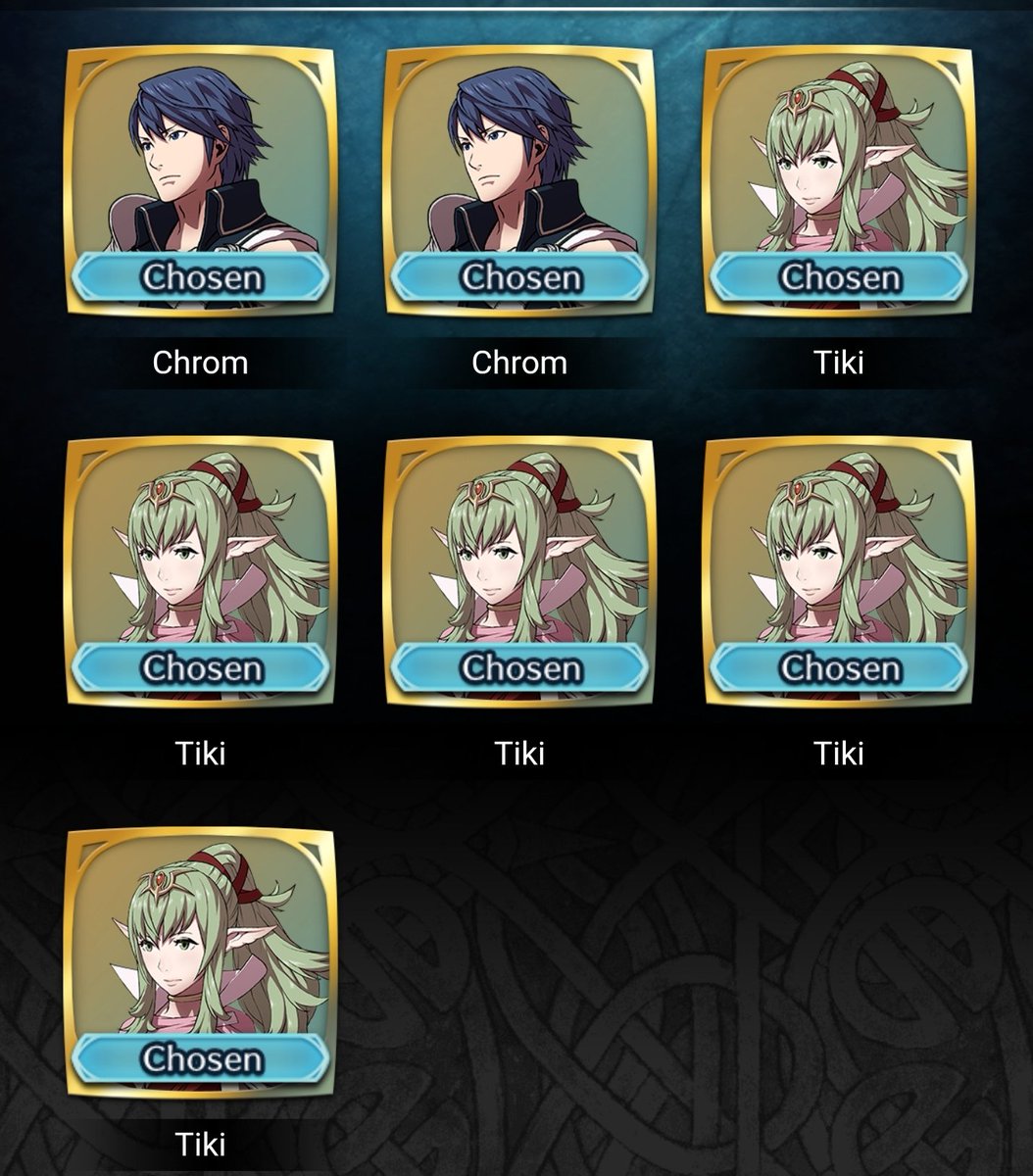 PhyreUnbound's tweet photo. @FE_Heroes_EN Really hoping these two kept their #1 spot. They deserve it. 🥳 https://t.co/0s8IZuCXmm