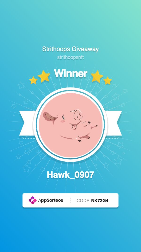 strithoopsnft's tweet photo. Congrats @Hawk_0907 for winning giveaway. #NFTdrop #NFTGiveaways #NFTCommunity https://t.co/5kEOA96Nwu
