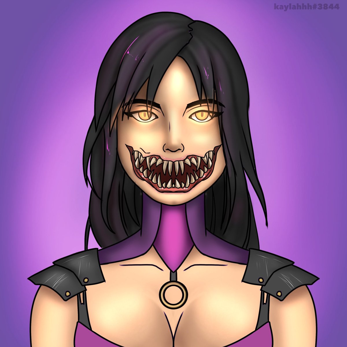 0xQuoc's tweet photo. @VoyagersUnknown Here is my fanart submission. Posting it here as I cannot post it in the server for some reason. Mileena from Mortal Kombat. As I have been playing this game a lot recently, I felt inspired make one in relation to my favourite character. Hope you like it!! 💜 https://t.co/FMZLuZuHtC