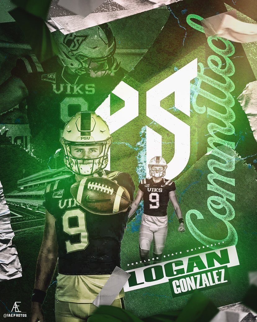 LoganGonzo9's tweet photo. Super blessed to say I have Committed to Portland State University. All glory to God. Super excited for this next step🟢⚪️ #goviks @SkylerFulton @jon_eagle @OLuFootball @GregBiggins @OLu_Athletics @ChrisWardOL https://t.co/yfHKFi2rli