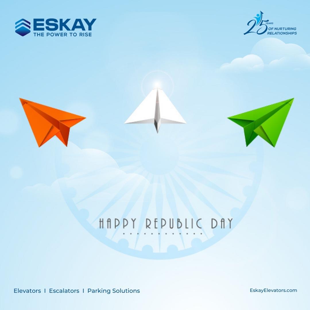 eskayelevators's tweet photo. Freedom in the mind, Strength in the words, Pureness in our blood, Pride in our souls, Zeal in our hearts, Let’s salute our India on Republic Day.
#eskayelevators #eskayescalators #eskayparkingsystems #eskay #elevators #parkingsystems #escalators #republicday2022 https://t.co/zFpX5kgVHd