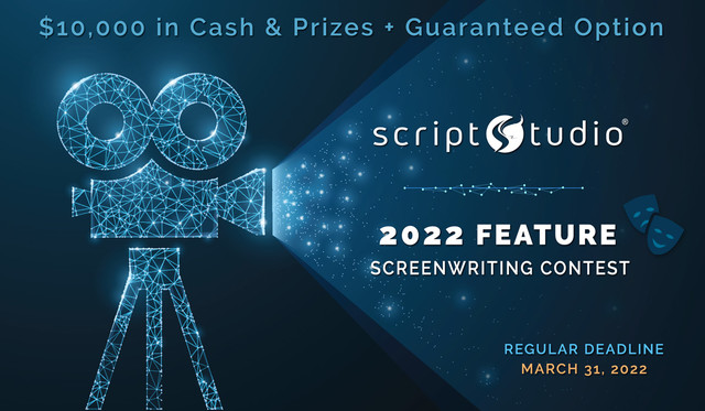 FilmFreeway's tweet image. Win $2,500 Cash Grand Prize + Guaranteed Option in @GoScriptStudio 2022 Feature #ScreenwritingContest

$10K Prize Fund | Industry Judges | 7 Genres

filmfreeway.com/ScriptStudioSc…

#scriptcontest #screenwritingcompetition #screenplaycontest #screenplaycompetition #screenwriting #script