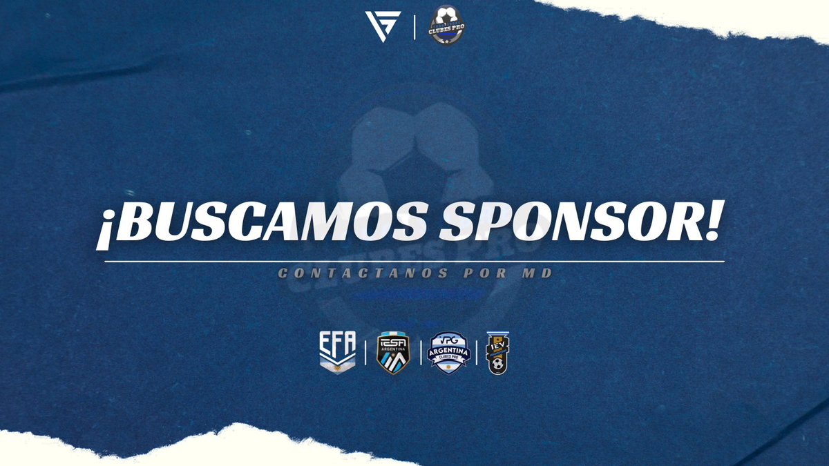 TodoClubesPro's tweet image. 📣SE BUSCA SPONSOR 
Si estás interesado en publicitar tu emprendimiento/página/club hablamos al MD!