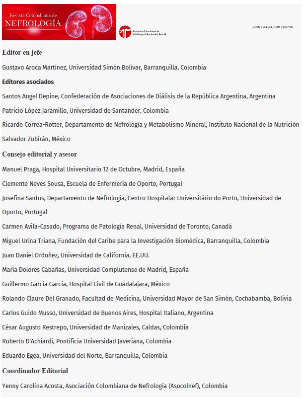 sdepine's tweet photo. La Revista Colombiana de Nefrología, de la Asociación Colombiana de Nefrología e Hipertensión, ha sido aceptada en el prestigioso índice de Scopus, que representa la literatura científica más confiable y de más calidad, en cada disciplina. Están invitados a ser parte. https://t.co/oRvqjJdIdA