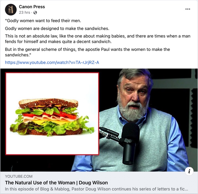 racheljwelcher's tweet photo. In case you think D.W. &amp; Co. are misrepresented/mischaracterized...Canon Press *chose* to feature this particular quote. Of all the things to focus on in this vapor-life...
Run from this man, this church, this press, and this theology, beloved. With all your might. https://t.co/9AgFTsIX7K