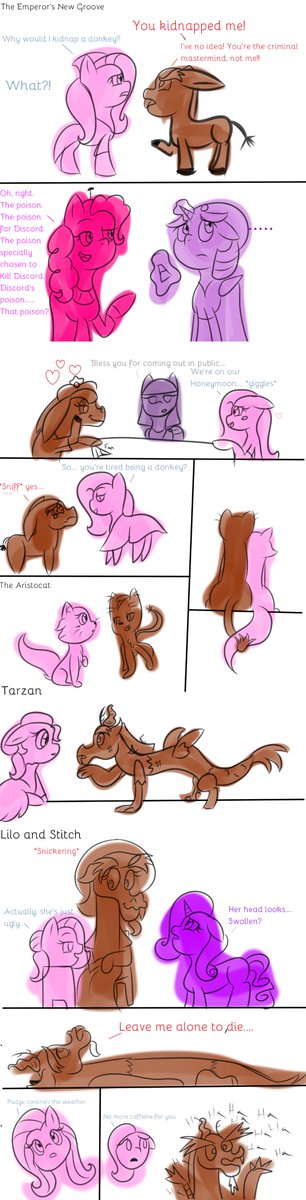 BlueHeartTatto's tweet image. Fluttercord Week Day 7- Free Day AKA Disney AUs. Plus a short comic for your pleasure