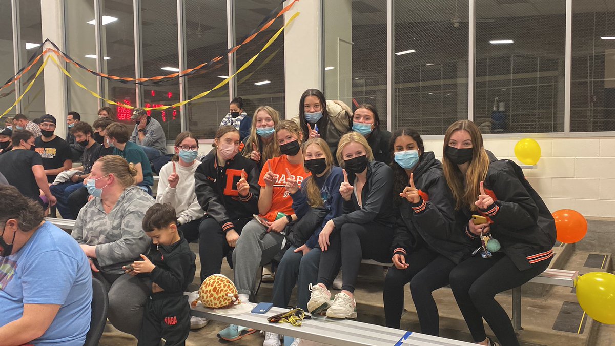 Great support here tonight for the DHS/SHS Boys Swim Team Senior Night!!