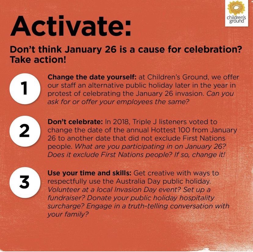 Kon__K's tweet photo. Here’s something meaningful you could do on #InvasionDay. Donate to @ChildrensGround who are doing incredible work to ensure First Nations children and communities fulfil their potential. Led &amp; controlled by community. Donate: https://t.co/a8reJ91ROa #australiaday #SurvivalDay https://t.co/3CErHQXne3