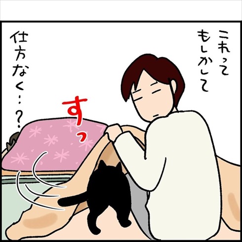 【漫画】猫が布団に入ってきて喜んだのに…… 明かされた真実に「複雑なしあわせ」を感じる飼い主の漫画が面白い https://t.co/hzQSS6lO8u @itm_nlabより