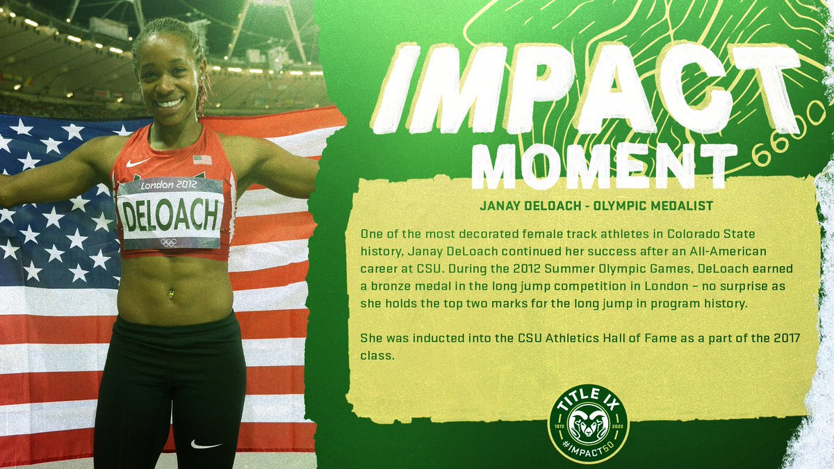 CSURams's tweet photo. #Impact50 𝘔𝘰𝘮𝘦𝘯𝘵𝘴

Janay DeLoach built on her legacy as one of @CSUTrackFieldXC's all-time great with an Olympic medalist performance in London 2012 for #TeamUSA.

» https://t.co/d1ixdAN6Hc https://t.co/Hf32bBMZdd
