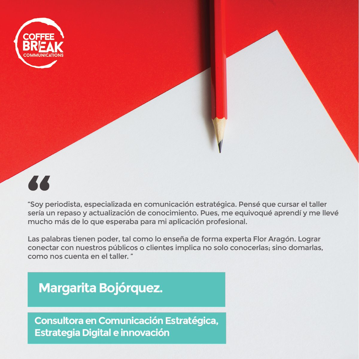CoffeeBreakES's tweet photo. ¿Querés aprender a relacionarte mejor con las palabras y crear con ellas conexiones poderosas con tus audiencias? 

Impartido por @FlorsyPower, redactora y directora creativa, storyteller y cazadora de nubes.

Información completa https://t.co/e7axn24J3A https://t.co/Ni2bl0m18t