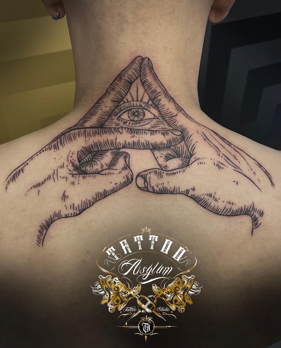 AsylumTattoo's tweet photo. Line work by Ink by Maz #Twitter #tattoo #tattooing #tattootuesday #Trending https://t.co/mKFeaMAsgm