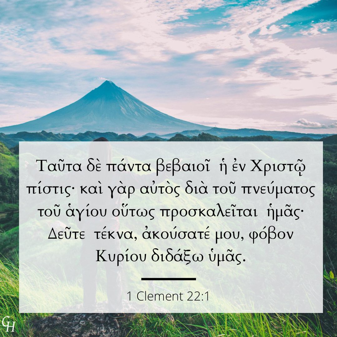 GlossaHouse's tweet photo. Post content from the Apostolic Fathers Greek Reader Vol. 4: 1 & 2 Clement edited by Jacob N. Cerone and Jason Anderson
Check out our AFGR at https://t.co/PMZtZg92j7!
#glossahouse #greek #greekstudies #apostolicfathers #churchfathers #greekreader #studygreek #learngreek https://t.co/WQC2B63ICS