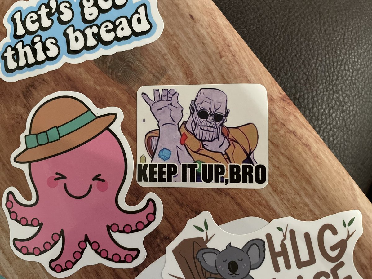 Mr_BuhrowSTEAM's tweet photo. Pretty sure I was supposed to give the meme sticker to a studentβ¦In other news, thank you @CounselorJenn for contributing to my sticker madness π€£ #webbliveskind #thegreatkindnesschallengeweek https://t.co/6BGzaYPQ8m