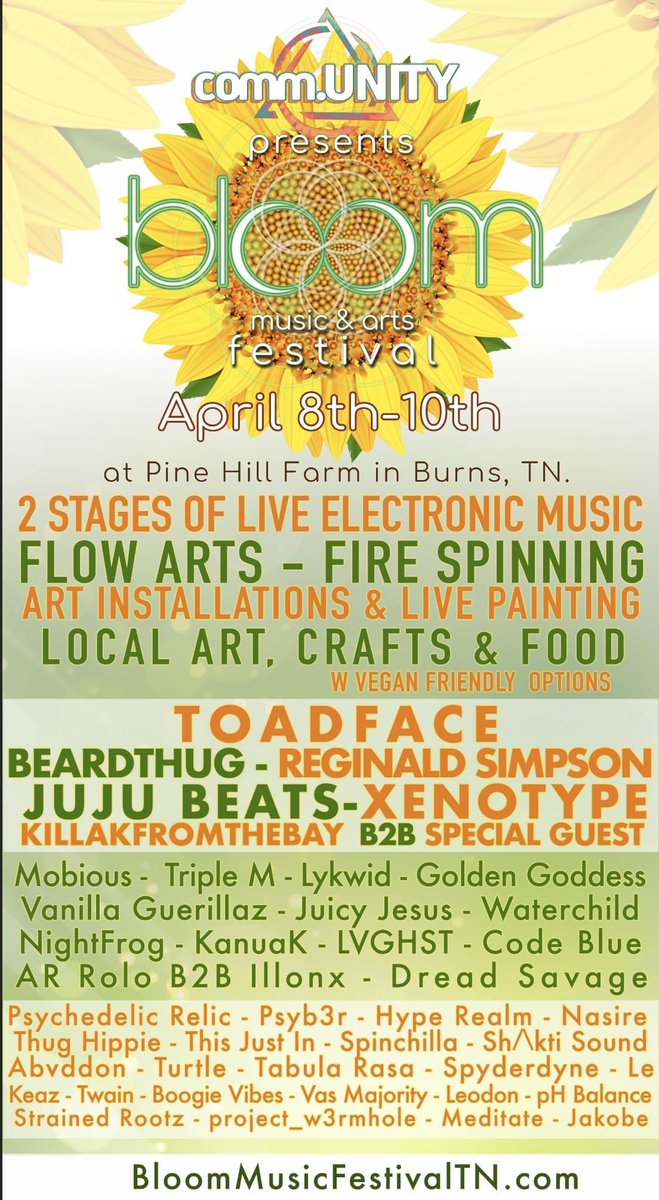 bloom music &amp; arts festival with the whole gang ✅ see you in April Tennessee !