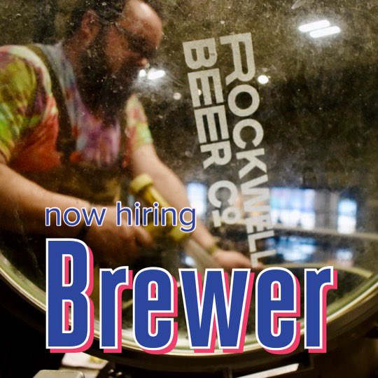 We’re looking to hire an experienced brewer to join our team! If you’re interested, visit rockwellbeer.com/careers for job details and information on how to apply.