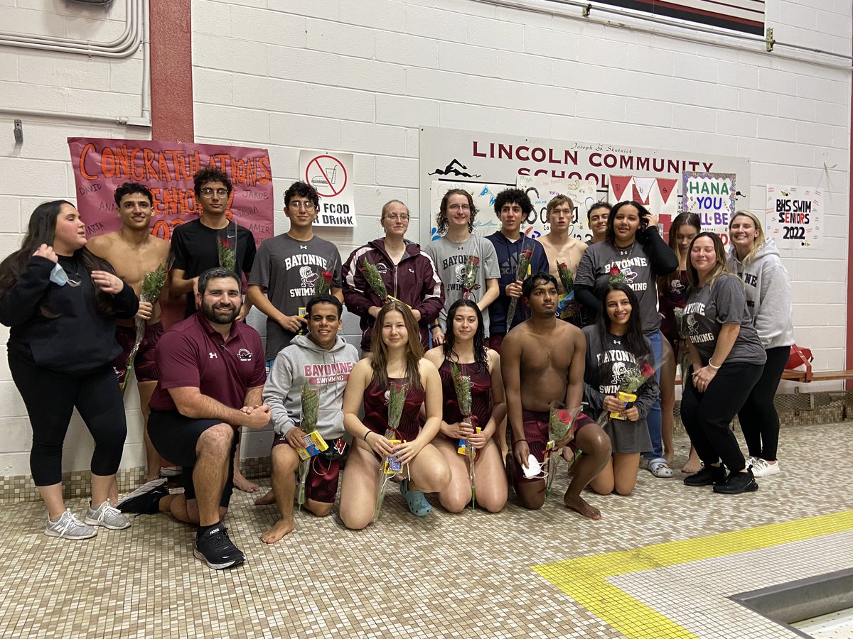 BayonneHigh's tweet photo. CONGRATS AND THANK YOU TO ALL OF OUR SWIMMING BEES!! #GOBEES @BayonneBOE @SwimmingBees @TrusteeMunoz @Bayonne_OEM @DavisForBayonne @PositiveBayonne @KenKopacz @LincolnLions5 @BHSbeesbaseball @BeesWrestling1 @BeesBasketball1 @bentvproduction @bgamblebayball @BHSBeesHockey https://t.co/qaSIvWPGhP