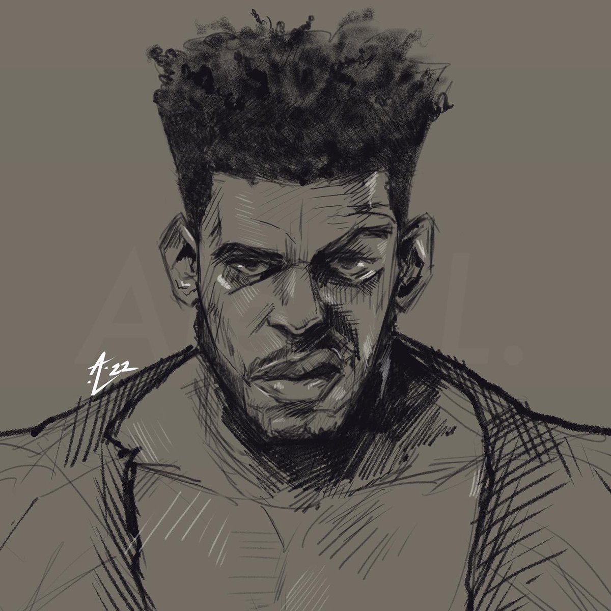 Sketch of the day @TrueWillieHobbs 
Perfect for expression practice ⚔️
(Also, I am taking commissions :)
#willhobbs #powerhousehobbs #aew #AEWDynamite #AEWDark #wrestlingart #wrestling #fanart #Sketching #freelanceartist