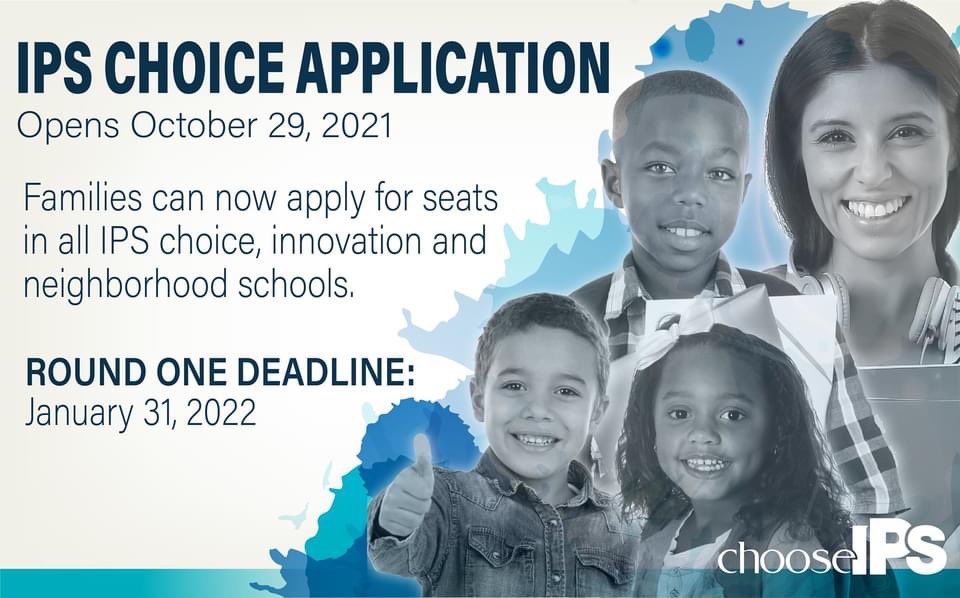 IPSSchools's tweet photo. 𝗧𝗵𝗲 𝗥𝗼𝘂𝗻𝗱 𝟭 𝗜𝗣𝗦 𝗖𝗵𝗼𝗶𝗰𝗲 𝗔𝗽𝗽𝗹𝗶𝗰𝗮𝘁𝗶𝗼𝗻 𝗱𝗲𝗮𝗱𝗹𝗶𝗻𝗲 𝗶𝘀 𝗝𝗮𝗻𝘂𝗮𝗿𝘆 𝟯𝟭, 𝟮𝟬𝟮𝟮! 

Families interested in applying to IPS for the 2022–23 school year can use the @enrollindy OneMatch app.

Learn more ➡️ https://t.co/8lkpypFt92 https://t.co/O95D2CYMPy