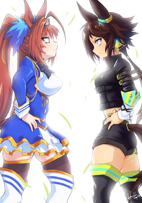 #女の子二人のイラストを貼る見た人もやる
#ウマ娘 