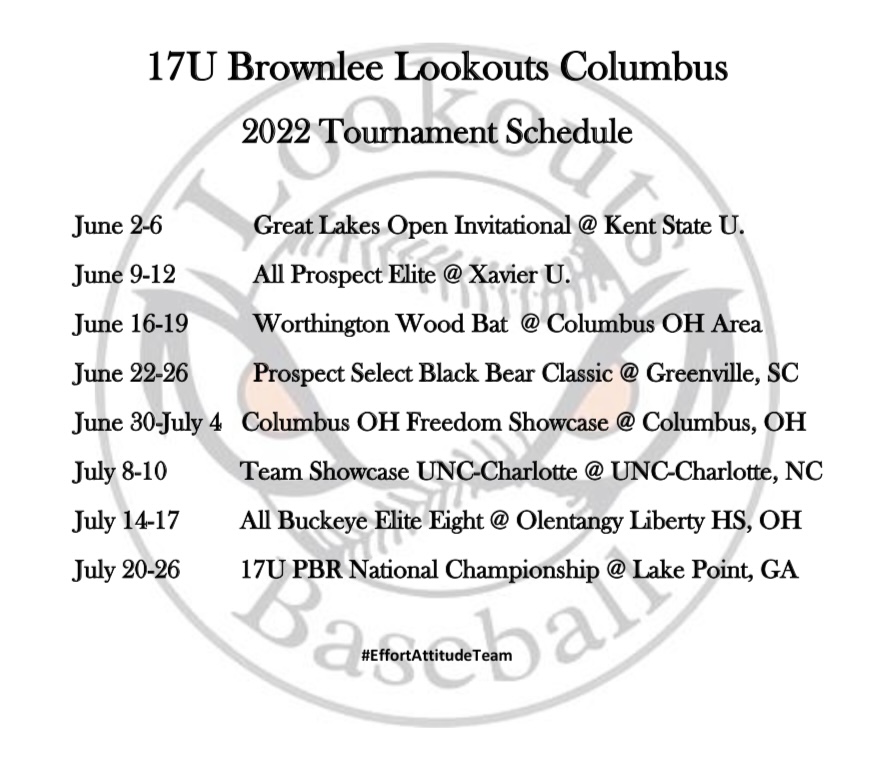 Mark your calendars!!!  Here is our Summer Tournament schedule 👊Ohio, Carolina's, Georgia 👊
